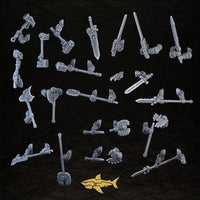Bionic Legions Heroic Posed Weapons – Swords, Axes, Hammers & Spears | 32mm