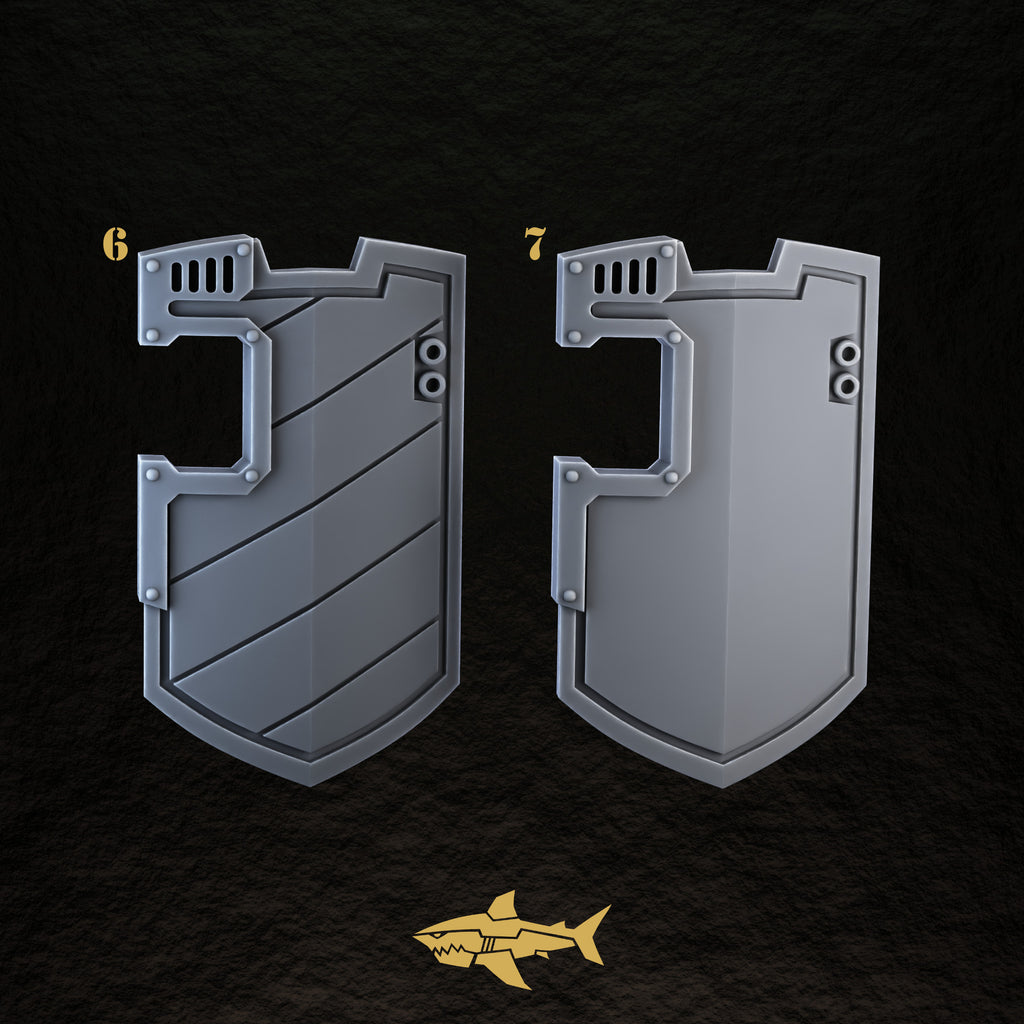 Bionic Legions Rectangular Shields ×5 – Boarding Shields + Neutral Shields | 32mm