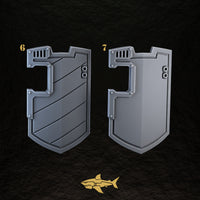 Bionic Legions Rectangular Shields ×5 – Boarding Shields + Neutral Shields | 32mm
