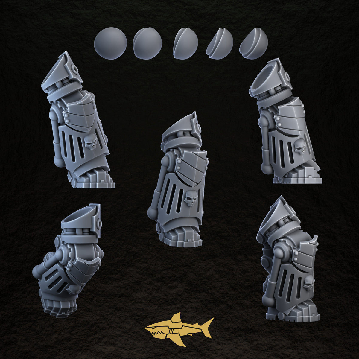 Bionic Legions Bionic Legs – static legs design 1, 32 mm resin sci-fi bits, Sharkass