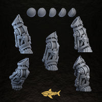 Bionic Legions Bionic Legs – static legs design 2, 32 mm resin sci-fi bits, Sharkass