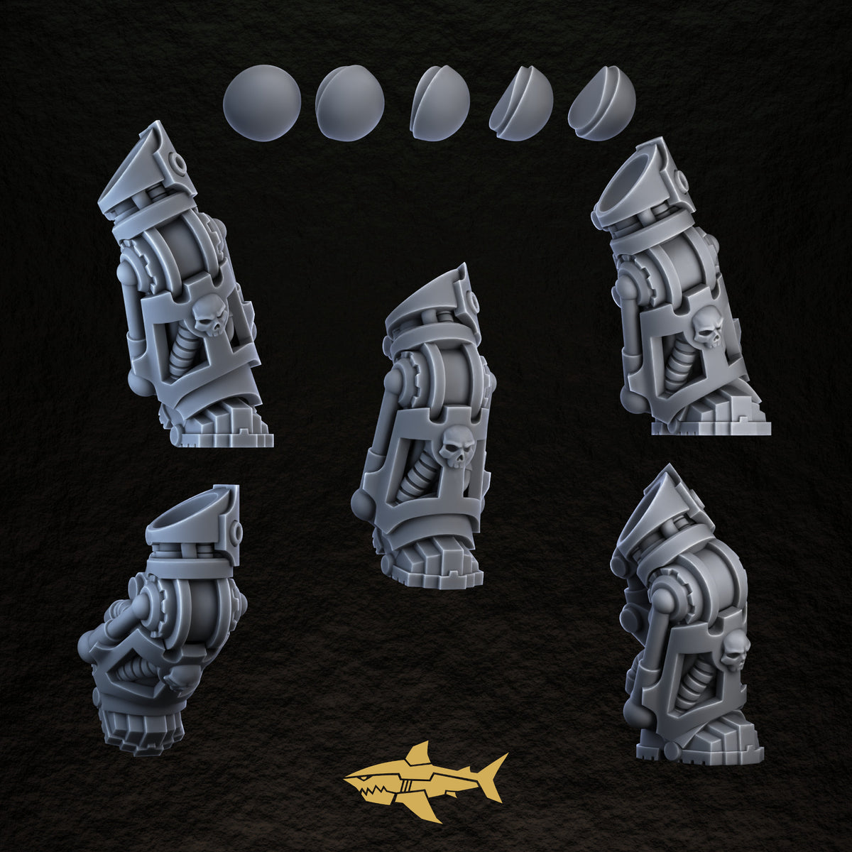Bionic Legions Bionic Legs – static legs design 2, 32 mm resin sci-fi bits, Sharkass
