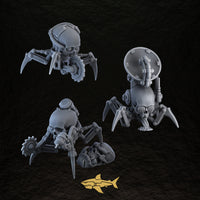 Bionic Legions Cyber-Skull Drones – walking cyber-skulls, 32 mm resin sci-fi bits, Sharkass