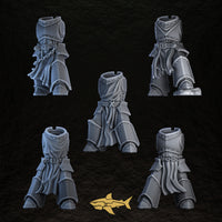 Shadowguard Bodies Set 3 – five 32 mm resin gothic knight bodies 11 to 15, Sharkass