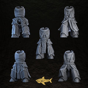 Shadowguard Bodies Set 4 – five 32 mm resin gothic knight bodies 16 to 20, Sharkass
