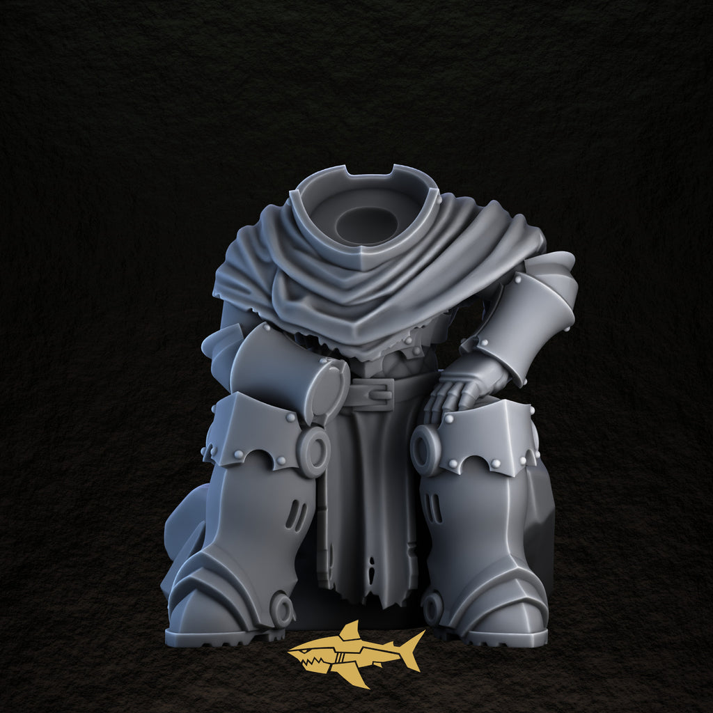 Shadowguard body 10 – 32 mm resin gothic knight torso and legs, Sharkass