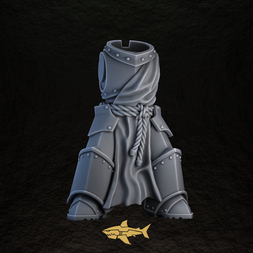 Shadowguard body 13 – 32 mm resin gothic knight torso and legs, Sharkass