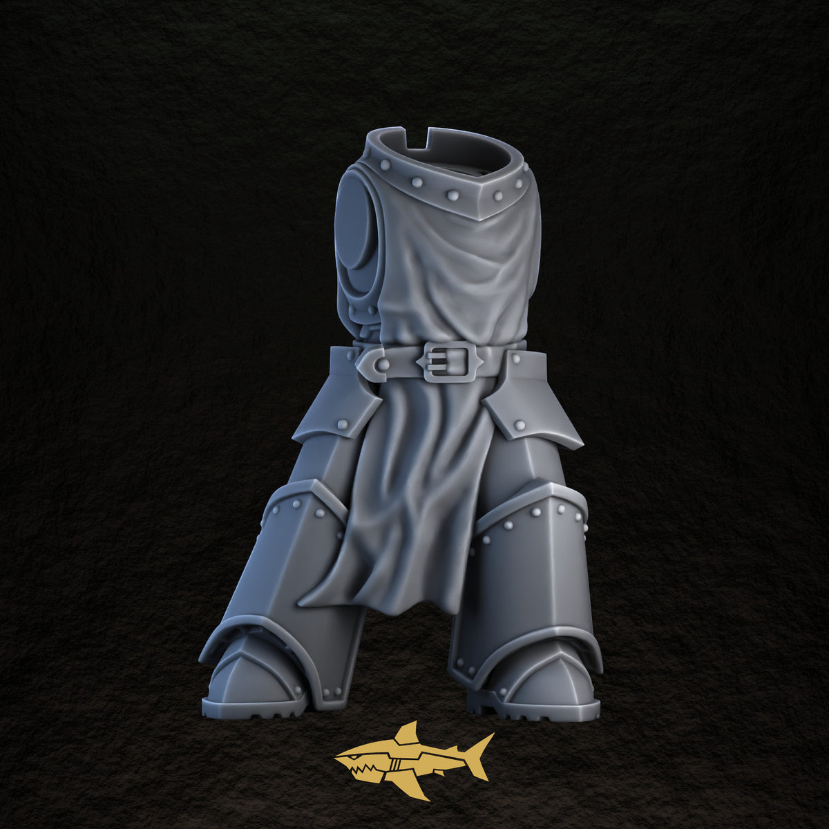 Shadowguard body 14 – 32 mm resin gothic knight torso and legs, Sharkass