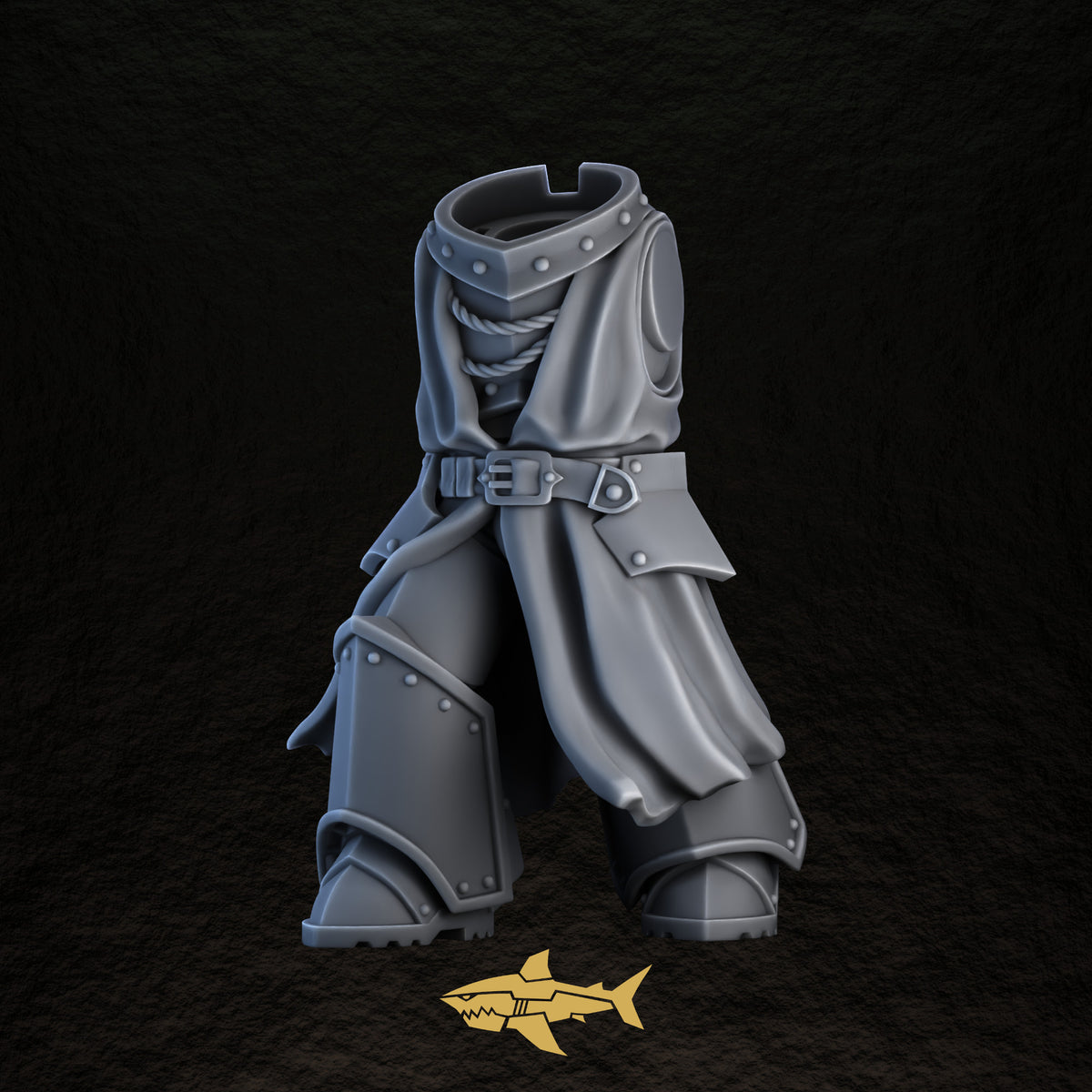 Shadowguard body 17 – 32 mm resin gothic knight torso and legs, Sharkass