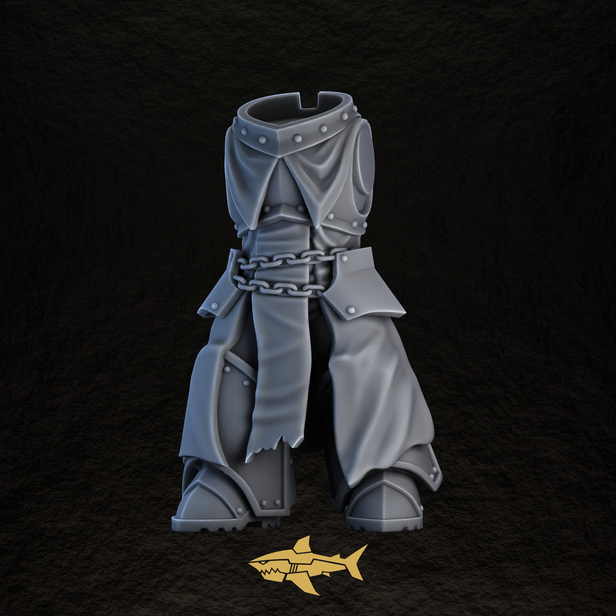 Shadowguard body 18 – 32 mm resin gothic knight torso and legs, Sharkass