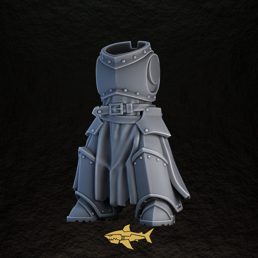 Shadowguard body 19 – 32 mm resin gothic knight torso and legs, Sharkass