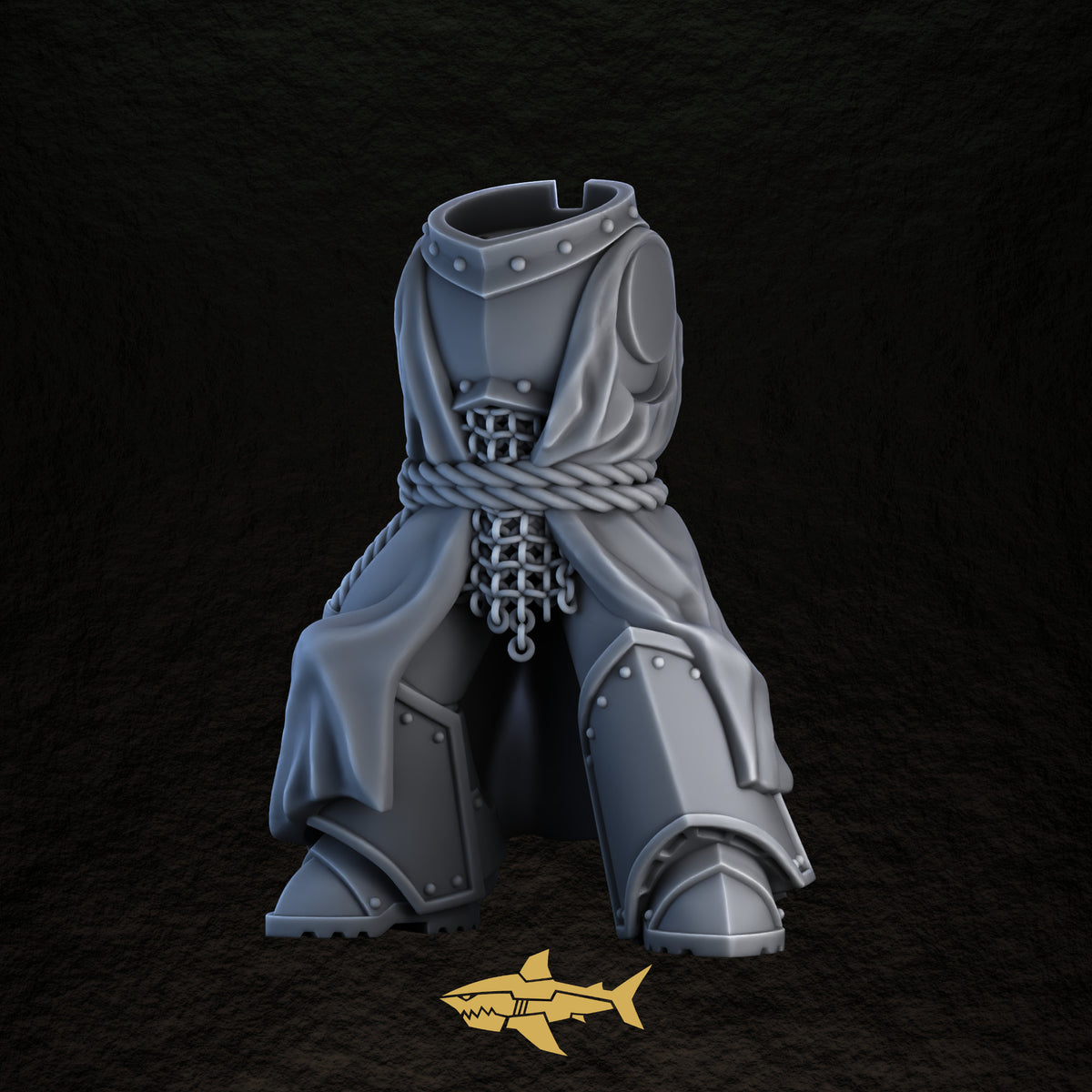 Shadowguard body 20 – 32 mm resin gothic knight torso and legs, Sharkass