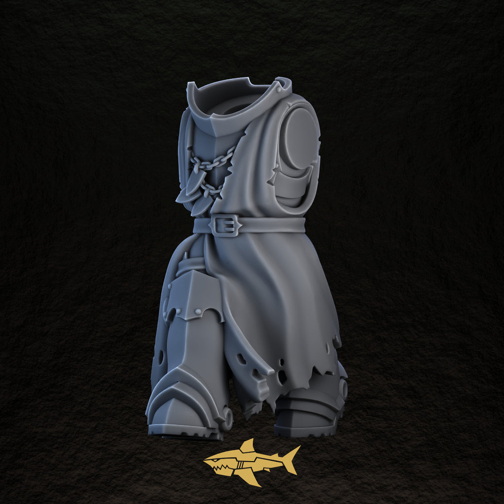 Shadowguard body 3 – 32 mm resin gothic knight torso and legs, Sharkass