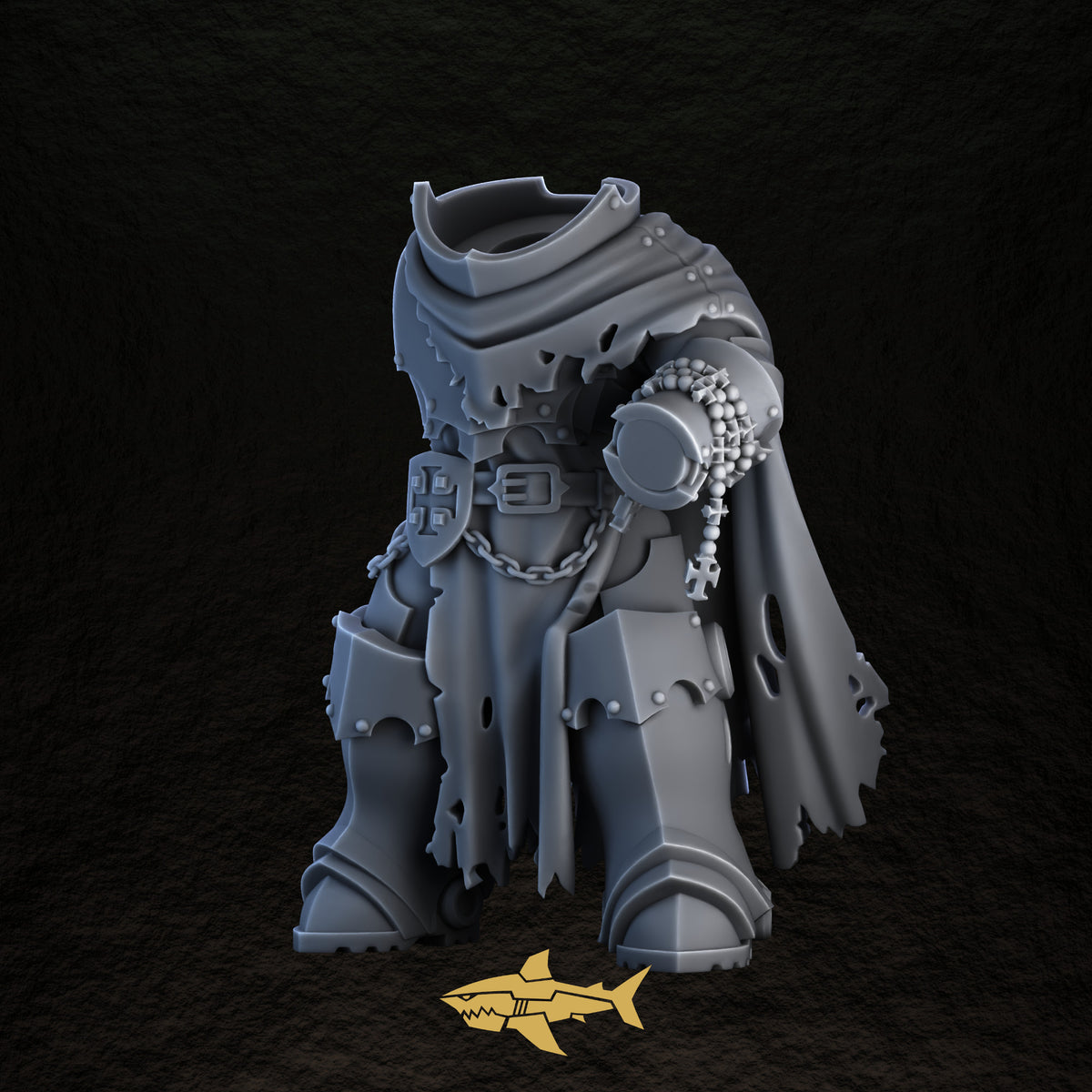 Shadowguard body 4 – 32 mm resin gothic knight torso and legs, Sharkass