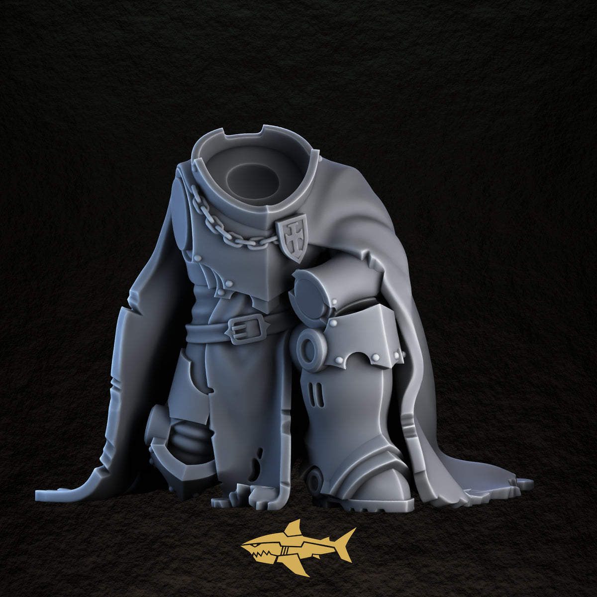 Shadowguard body 5 – 32 mm resin gothic knight torso and legs, Sharkass