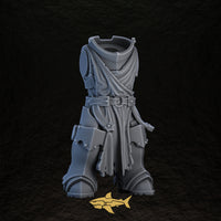 Shadowguard body 8 – 32 mm resin gothic knight torso and legs, Sharkass