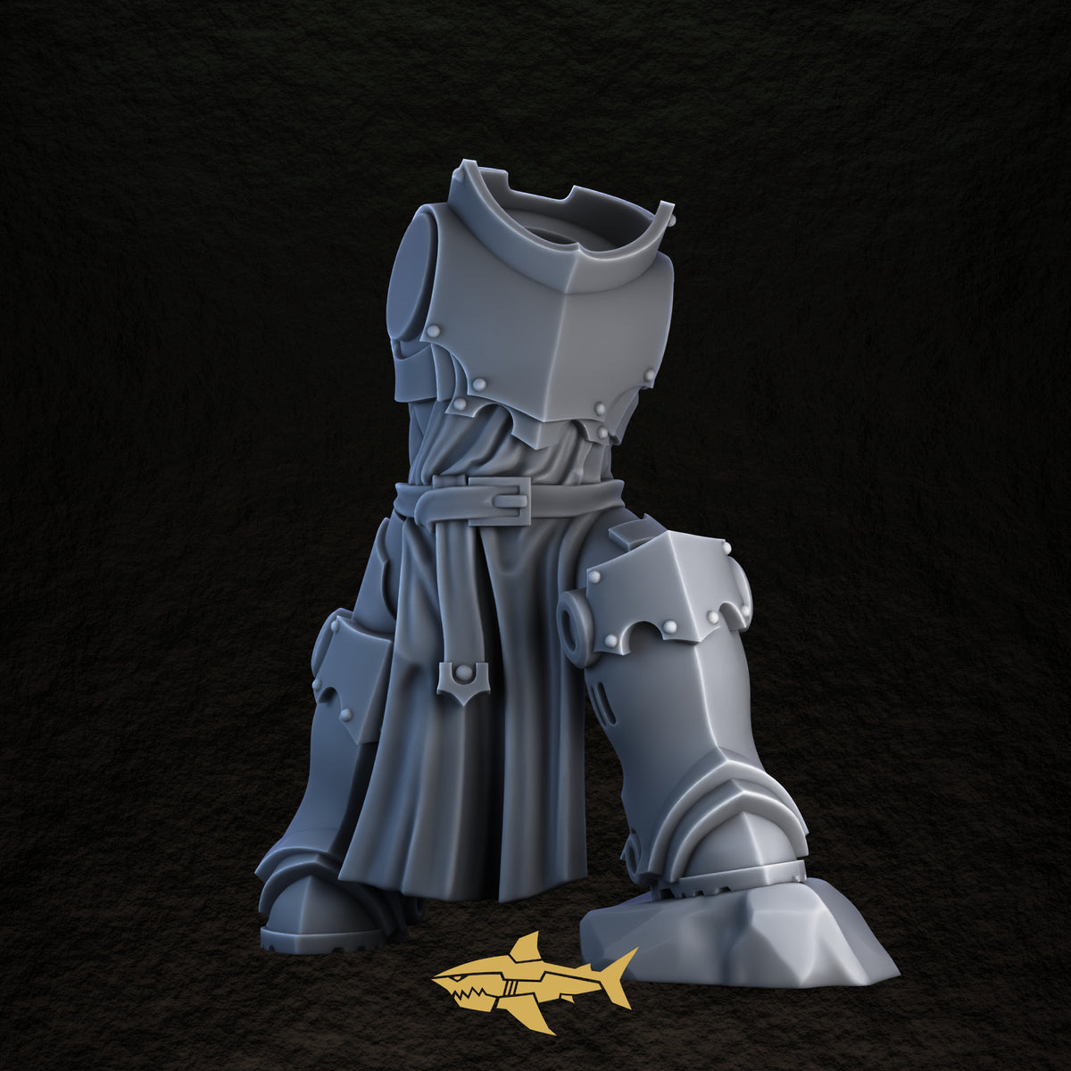 Shadowguard body 9 – 32 mm resin gothic knight torso and legs, Sharkass