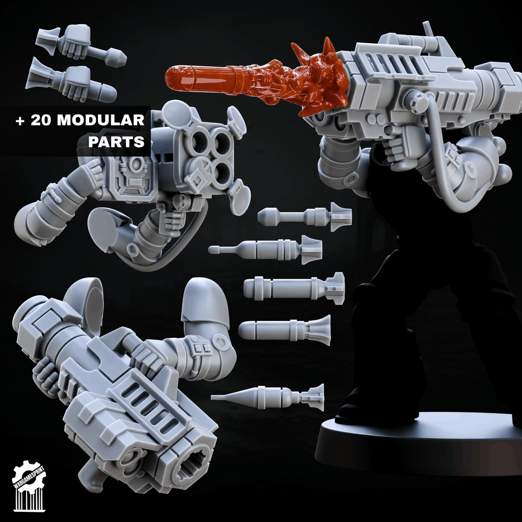 Modular Missile Launcher Kit STL render