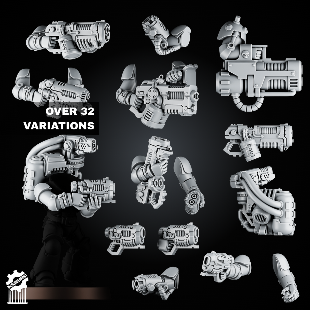 Plasma Weapon Kit 32+ variations STL render