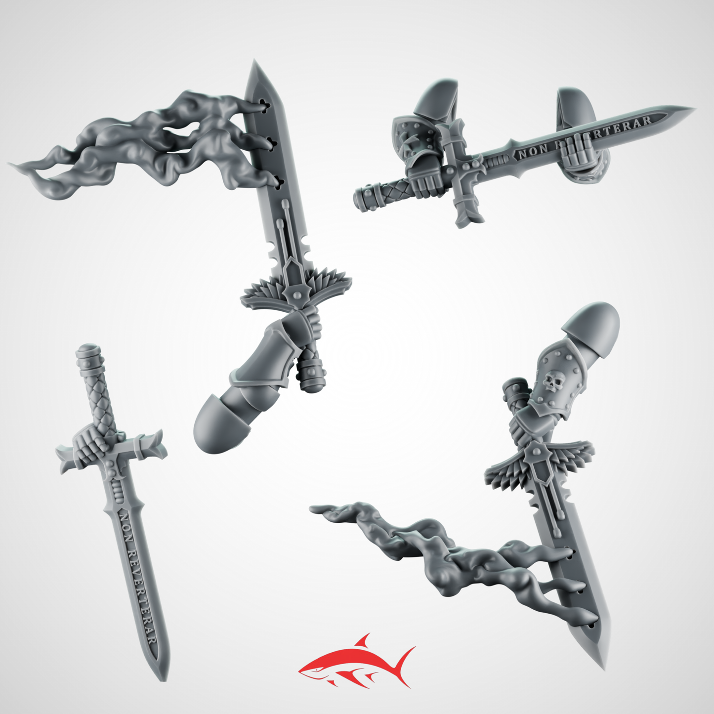 Sword Heroic Pose Shadowguard Angel of the Death - Bits Ultra HD 14K