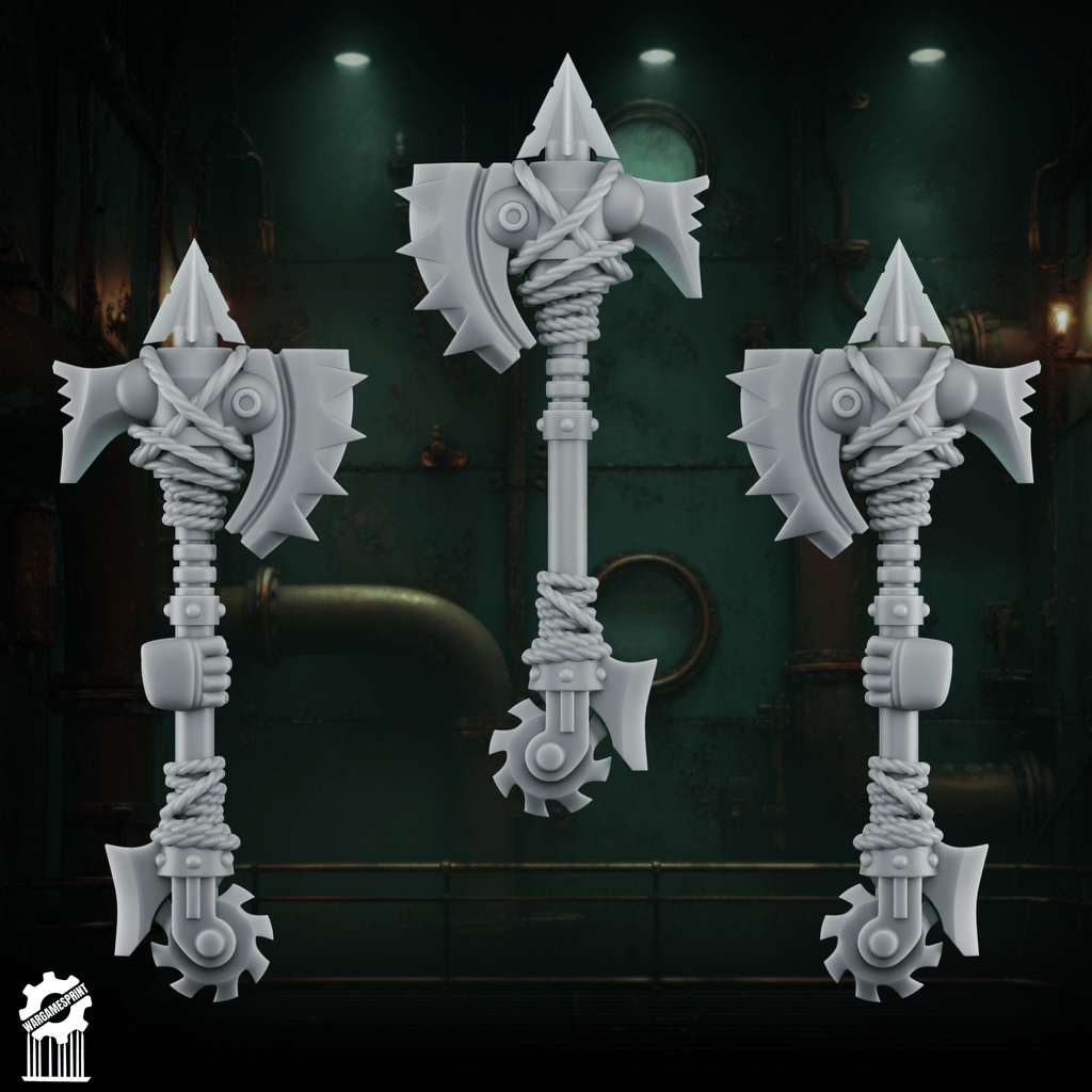 Leviathan Vanguards – Termi abyssal Axes – 3 Variants [Supported] – 32mm - resin bit - Sharkass