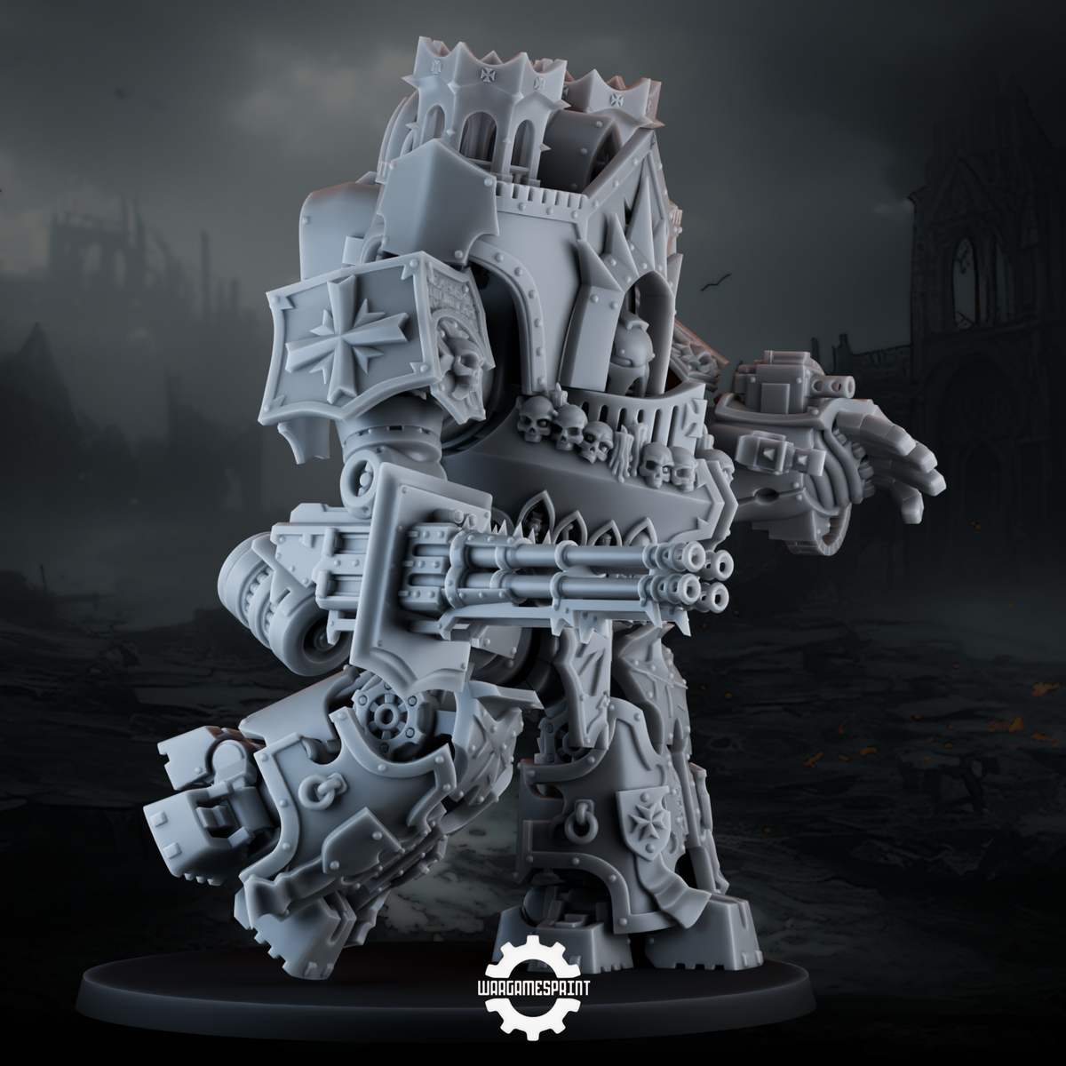 Kolga Battle Walker with Black Crusader Kit STL render 2