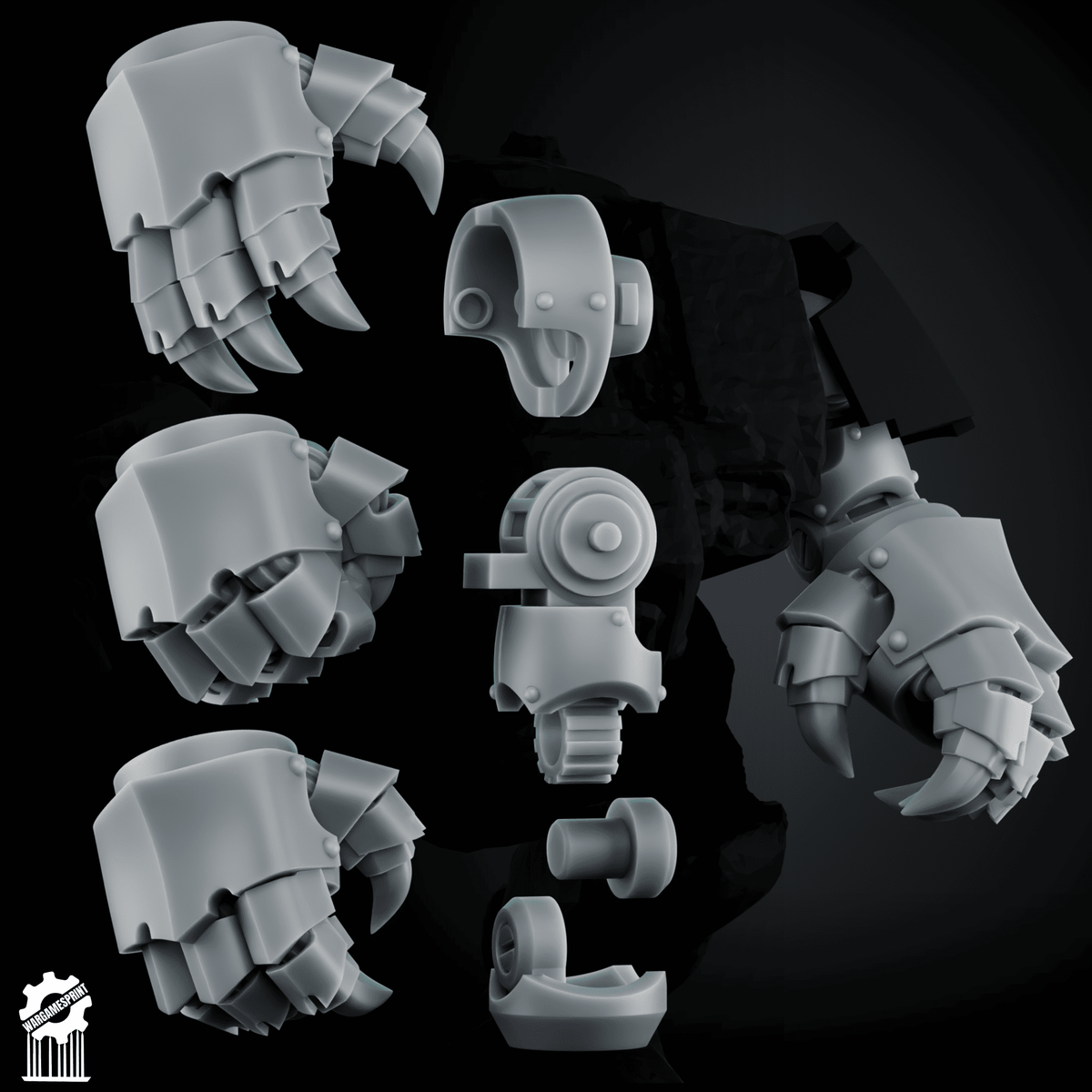 Assault Claws for Dread – Reinforced Arms & Massive Talons - resin bit - Sharkass