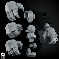 Complete Dread Weapon Bundle – Melee, Heavy Fists, Claws & Ranged Options - resin bit - Sharkass