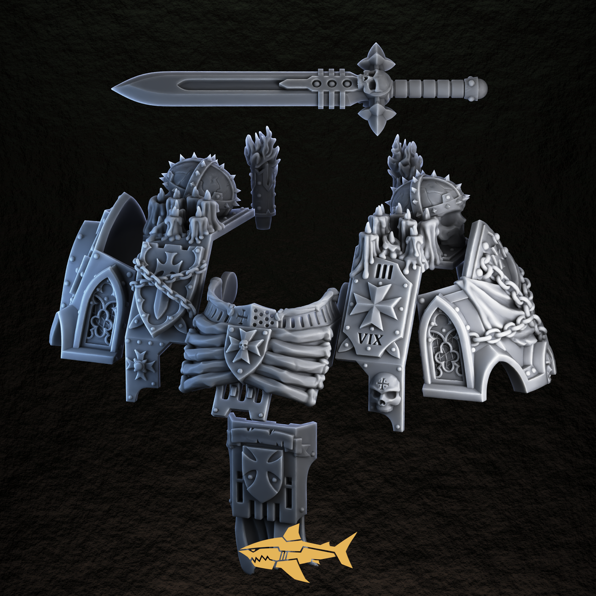 Black Crusader Light Dread Kit – 28mm Sharkass Exclusive – view 2
