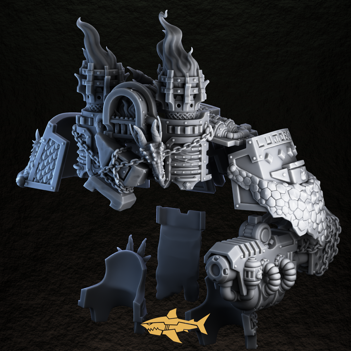 Fire Lizard Dread Upgrade Kit – Dragon-Forge Plating – view 2