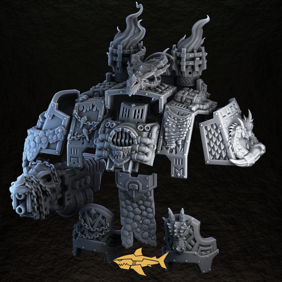 Fire Lizard Dread Upgrade Kit – Dragon-Forge Plating
