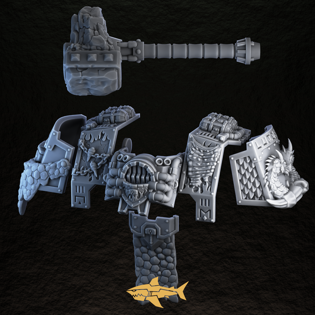 Fire Lizard Light Dread Upgrade Kit – Dragon-Forge Plating – view 3