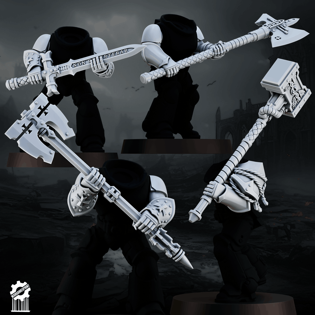 Crusader / Shadowguards melee weapon Kit – 60+ Pieces - resin bit - Sharkass