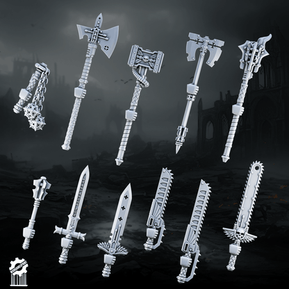 Crusader / Shadowguards melee weapon Kit – 60+ Pieces [Supported]