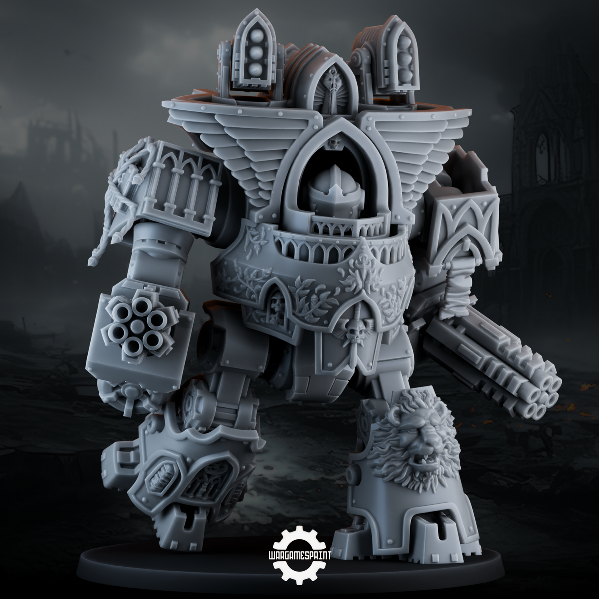 Kolga Battle Walker with Shadowguard Kit STL render 1