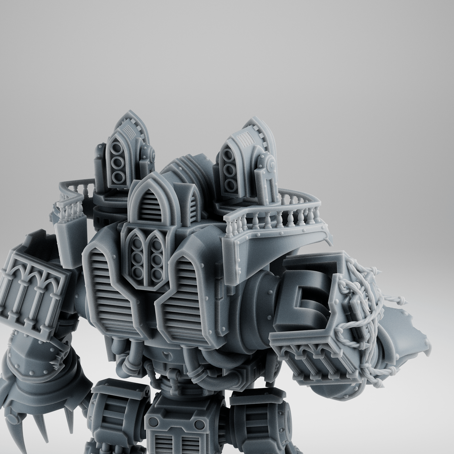 Kolga DA– Angel of the Death  – Dread-Sized Crusader Walker – Gothic Hero with Missile Pods & Claws – 32mm [Sharkass Exclusive]