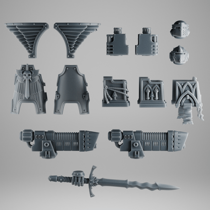 Kolga DA– Angel of the Death  – Dread-Sized Crusader Walker – Gothic Hero with Missile Pods & Claws – 32mm [Sharkass Exclusive]