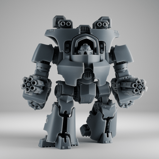 Kolga – Grimdark Armored War Machine with Knight-Style Helm – 32mm Scale Heroic Mecha Unit [Sharkass Exclusive]