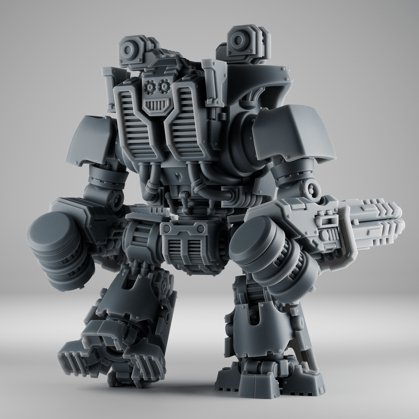Kolga – Grimdark Armored War Machine with Knight-Style Helm – 32mm Scale Heroic Mecha Unit [Sharkass Exclusive]