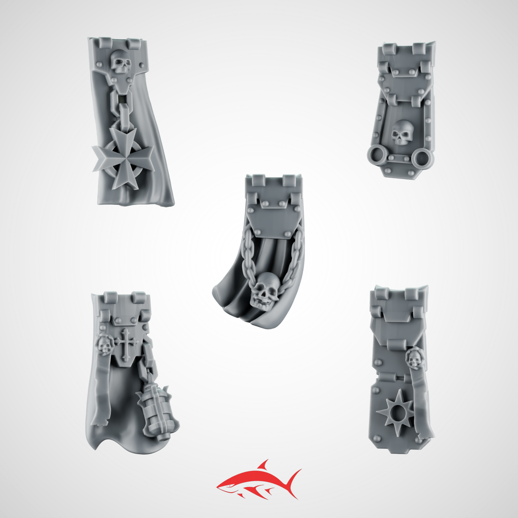 Set 1 - Loincloth Greytide Black Crusader - resin bit - Sharkass