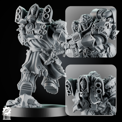 Luceran Veyth — Crusader Hero — Gothic grimdark champion with relic sword and sanctified carbine