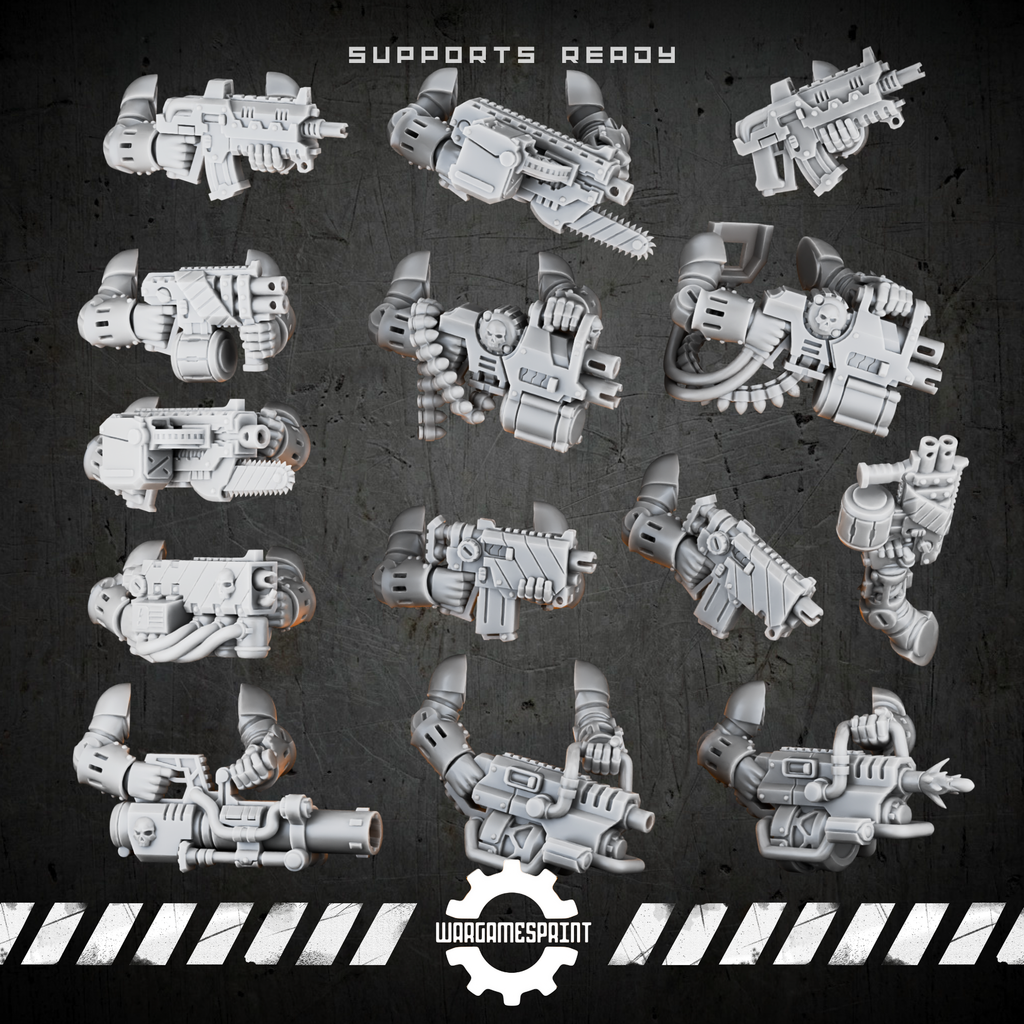 Bionic Legions Mechanical Ranged Weapons – 8 designs – render 2 STL