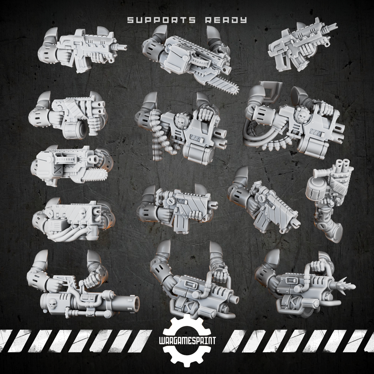 Bionic Legions Mechanical Ranged Weapons – 8 designs – render 2 STL