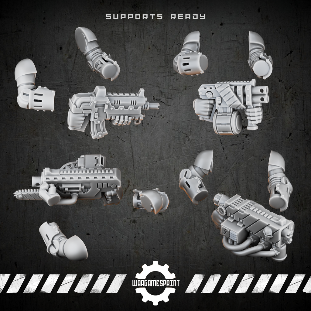 Bionic Legions Mechanical Ranged Weapons – 8 designs – render 3 STL