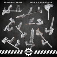 Bionic Legions Posed Melee Variants – assembled melee poses – render 1 STL