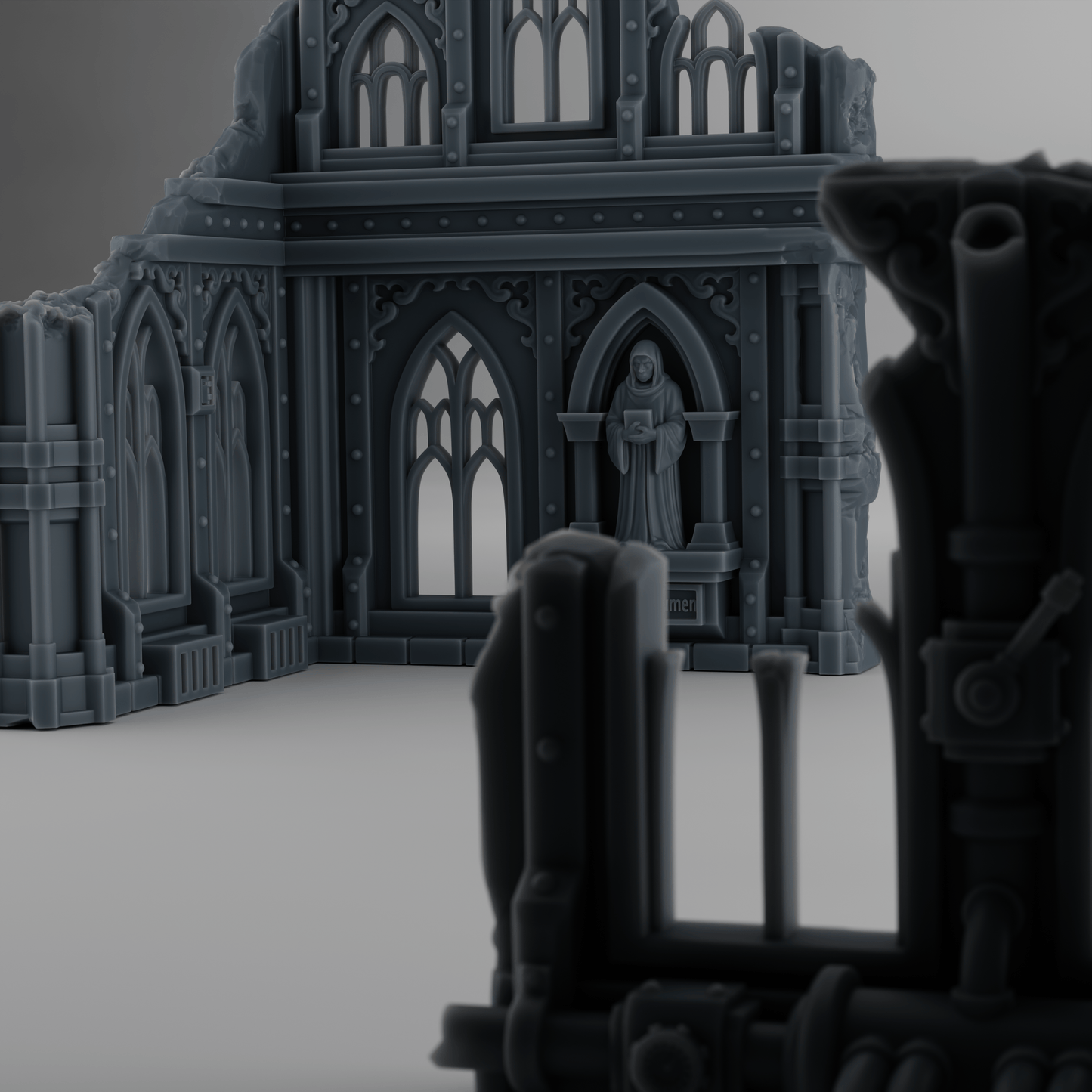 4 church ruin modules Gothic - Wargame Scenery 28mm / 32mm - Grimdark Terrain - Scenery 3D Print Tabletop