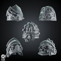 Crusaders and Shadowguard Shoulder Pad – Gothic Pauldrons + Heroic 32mm Scale - resin bit - Sharkass