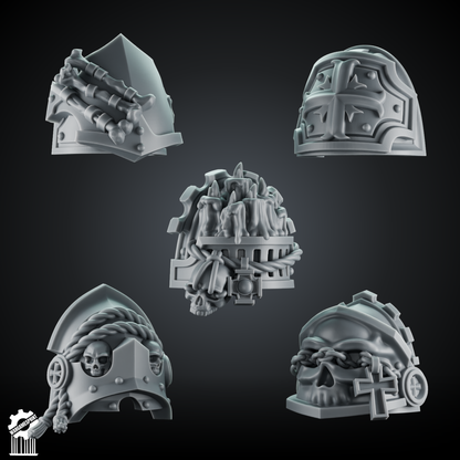 Crusaders and Shadowguard Shoulder Pad – Gothic Pauldrons + Heroic 32mm Scale [Supported]