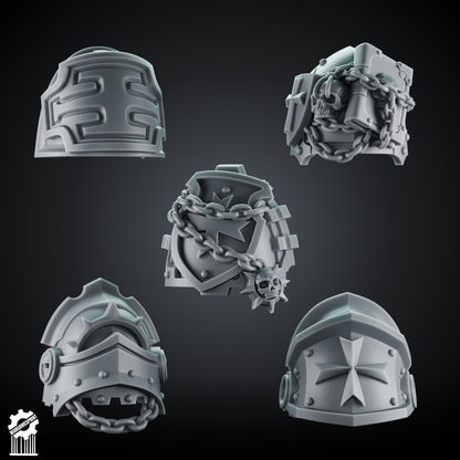 Crusaders and Shadowguard Shoulder Pad – Gothic Pauldrons + Heroic 32mm Scale [Supported]