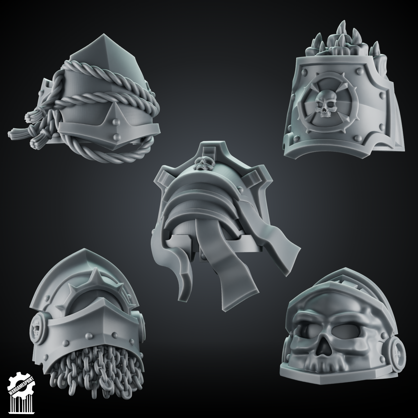 Crusaders and Shadowguard Shoulder Pad – Gothic Pauldrons + Heroic 32mm Scale [Supported]